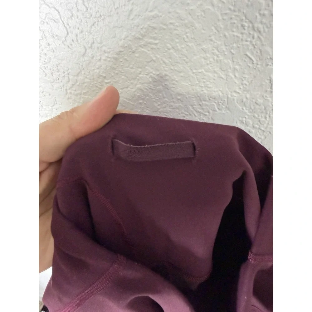 Lululemon High Rise Leggings Burgundy Full Length Yoga Pants Women's Size 4